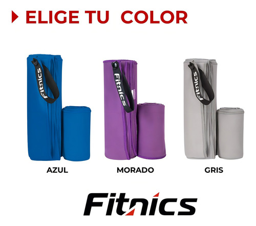 Toalla De Microfibra Set X2 Fitnics 120x60 + 80x30