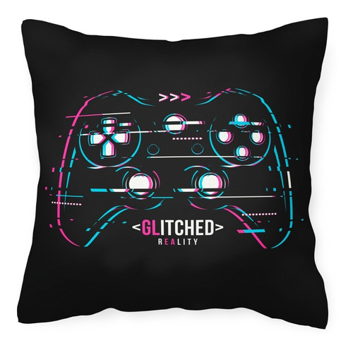 Cojín Arg Almohada Control Videojuego Glitched 45x45