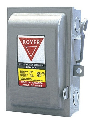 Interruptor 2x30 250v Fusibles Base Bipartida Royer Wd2226