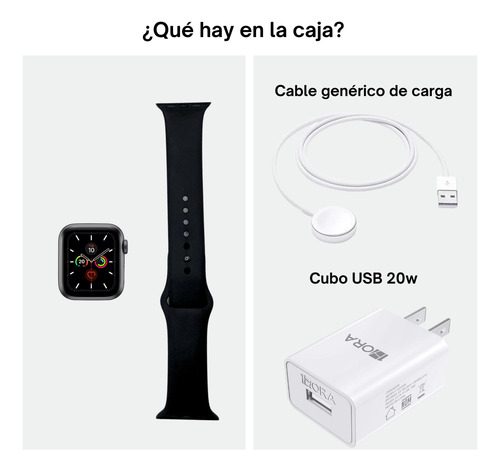 Apple Watch Se 2da Generación De 44mm Gps + Lte Color Azul Azul Oscuro Deportivo Negro (Reacondicionado)