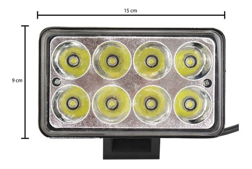 Imagem 6 de 6 de Farol De Milha Led Retangular Work Light 12/24v 2500 Lumens