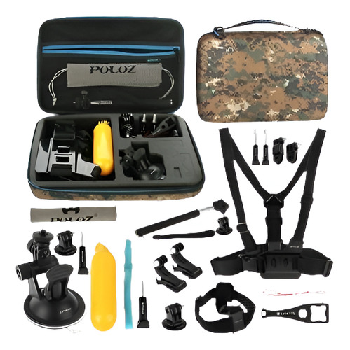 Puluz 20 En 1 Accesorios Set Kit Del Paquete Para Gopro Hero