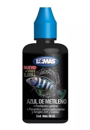 Azul De Metileno 30 Ml (lomas) Para Acuarios X3 Unidades