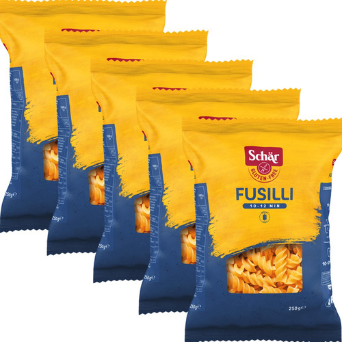 Combo X5 Fideos Pastas Fusilli Schar Sin Tacc