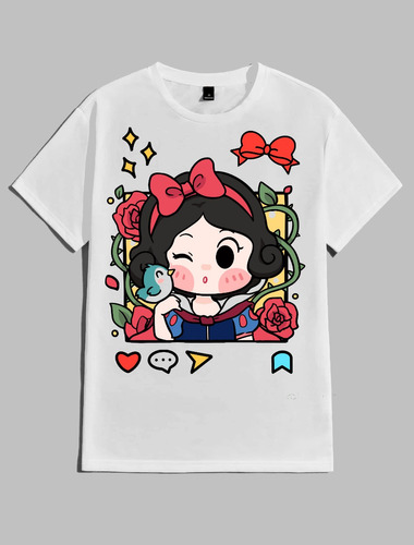 Remera Unisex Princesa Disney Blanca Nieve - #k