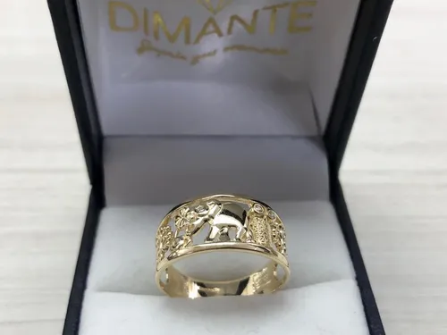 Anillo Buena Suerte Oro 10k Estuche Garantía Envio Gratis