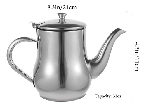 Dispensador De Aceite De Cocina, Olla De Aceite De Acero Ino