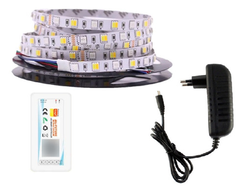 Kit 3 Fitas Led Rgbcct 5mt 6vias + Controlador Wifi + Fonte