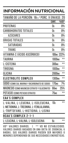 Essential Amino Eaa's 360 Gr Star Nutrition - Aminoacidos Limón