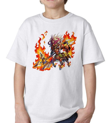 Remera De Niño Guerrero Oriental Mitologia Fuego Arma