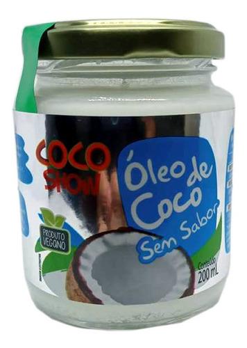 Óleo De Coco Sem Sabor 200ml - Coco Show