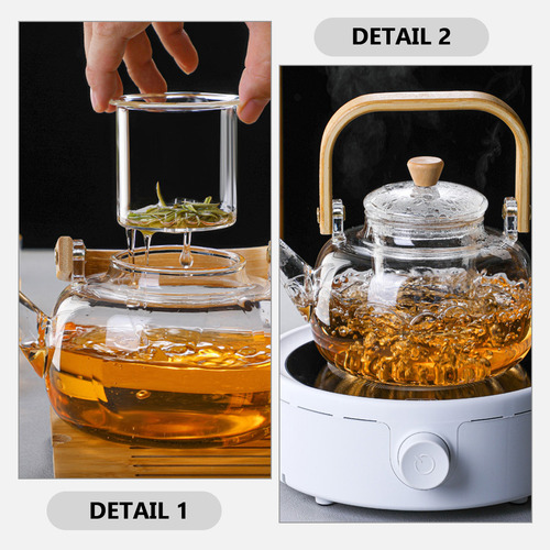 Tetera De Vidrio Multiusos, Tetera De Oficina, Té Transparen