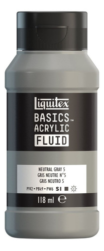 Tinta Acrílica Liquitex Basics Fluid 118ml Neutral Grey 5