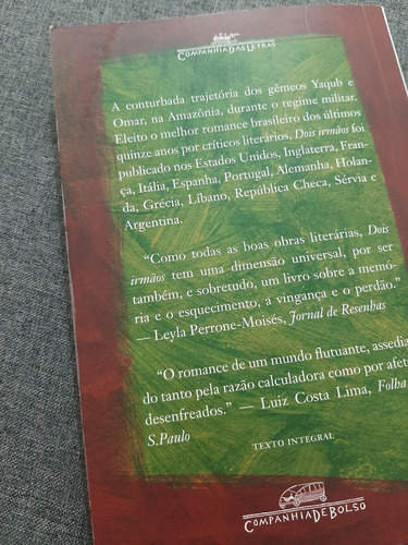 Livro Dois Irmãos Milton Hatoum Companhia De Bolso Usado
