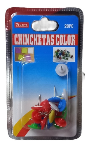 Set 240 Tachuelas Chinches Pinches Colores Surtidos