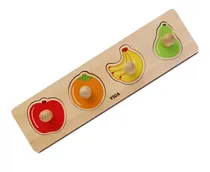 Comprar Juegos Juguetes Madera Viga Encastre Niño Didactico Frutas