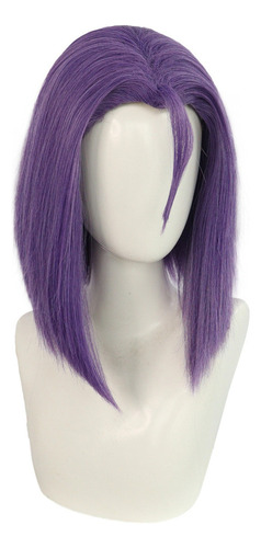 Peluca Corta Y Recta De Pokémon Bob, Color Morado