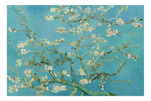 Vinilo 50x75cm Van Gogh Almond Blossom Almendro Flor