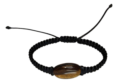 Pulsera De Cuarzos Con Hilo De Alta Resistencia Ojo De Tigre 8 Cm 25 Cm