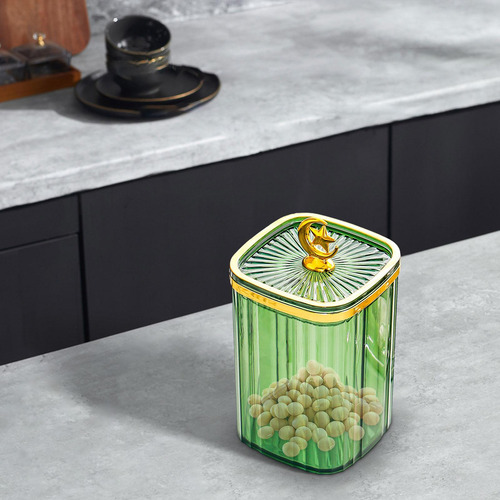 Tarro De Almacenamiento De Cocina, Contenedor De Verde