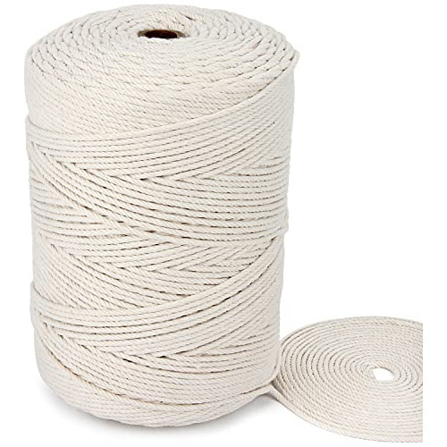 Blisstime Macrame Cord 3mm X 500yards |natural Cotton Macram