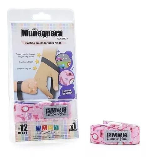 Muñequera Elástica Para Asegurar Bebés Y Niños - Baby Innova Color Rosa