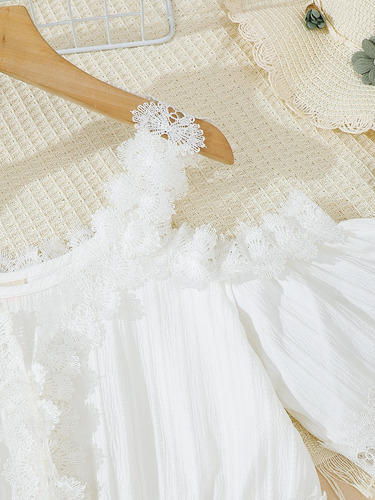 Vestido Branco Elegante Para Meninas Adolescentes Com Acabam