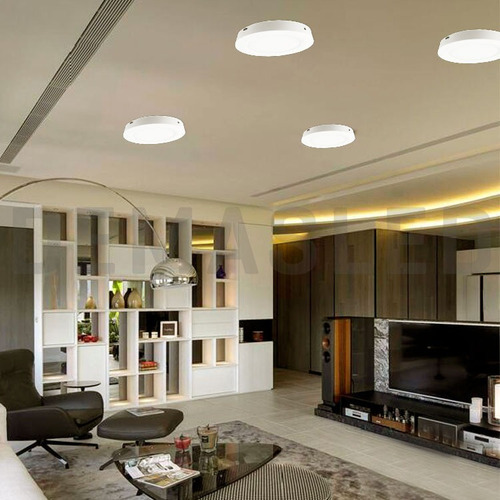 Panel Plafon Led Aplicar Redondo 18w Neutro 22cm 220v Estructura Blanco Neutro