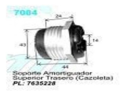 Soporte Amortiguador Trasero Fiat Fiorino (cazoleta)