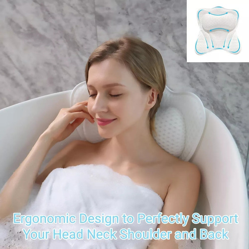 Almohada De Baño Para Bañera Soporte Para Cuello Y Espalda