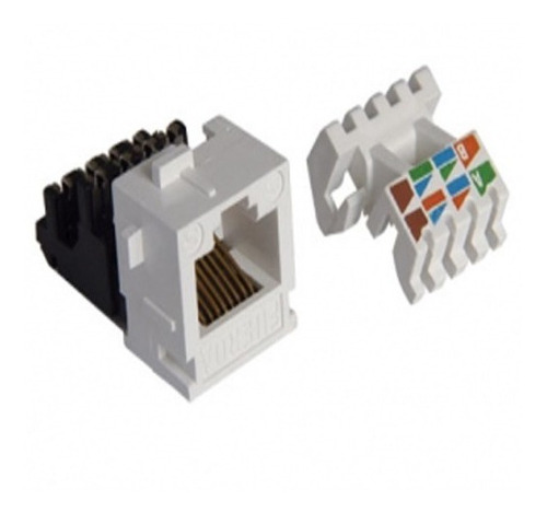 Imagen 2 de 6 de Jack Rj45 Cat5e Blanco X 1 Unidad Dracma