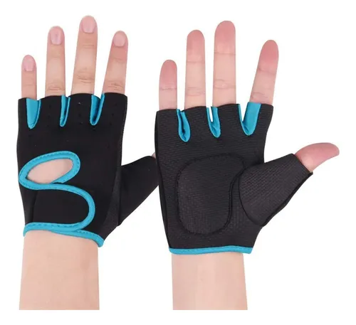 Guantes Gimnasio Con Abrojo Fit Gym Pesas Ciclismo Importado