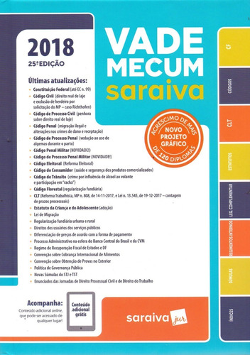 Livro Vade Mecum 2018 Tradicional