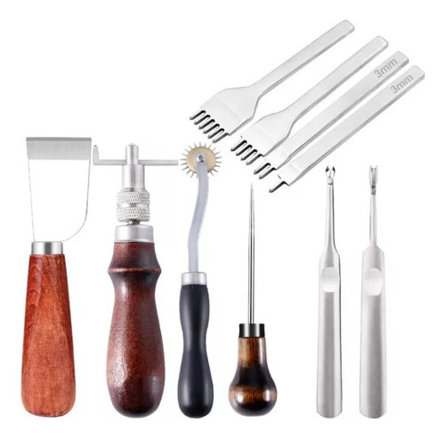 Set Herramientas Costura Artesanías Cuero Piel