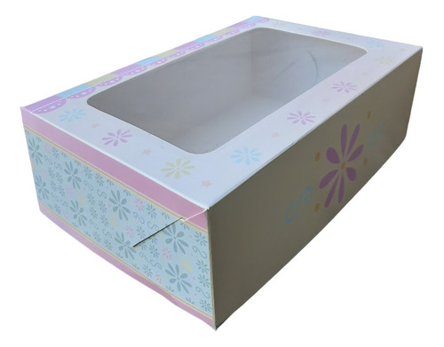  Caja X 5 Cartulina Estampada Visor Regalo 26x17x9