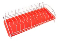 Comprar Escurridor Secaplatos Cubiertero Bandeja Plástica Colores Hb Color Rojo