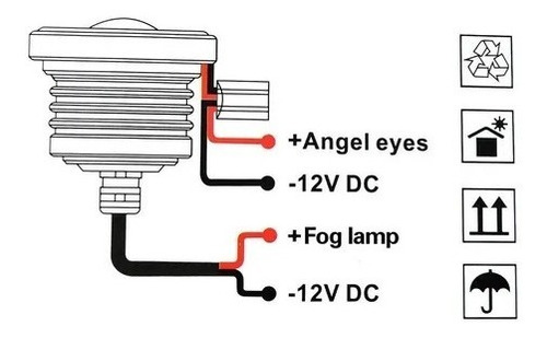 Imagen 6 de 10 de Kit Par Faros Auxiliar Lupa Proyector Super Led Ojo Angel