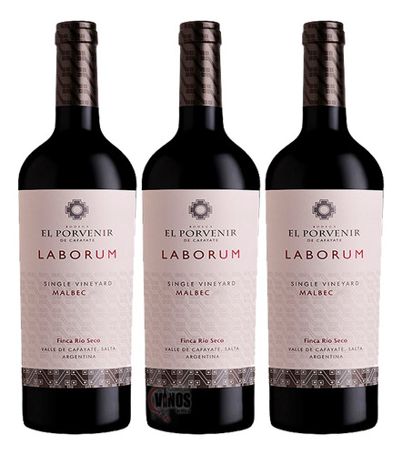 Vino Laborum Single Vineyard Malbec Bodega El Porvenir X3