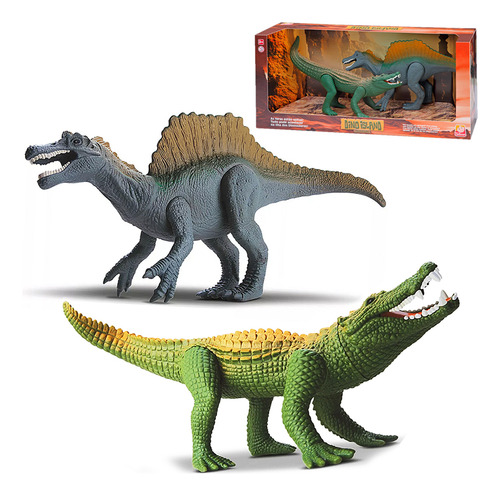 2 Brinquedos Realista Dinossauro Spinossauro E Crocodilo