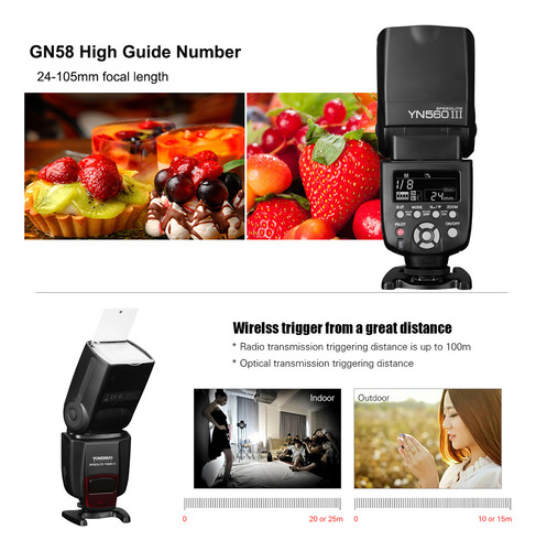 Flash Speedlite Inalámbrico Yongnuo Yn560 Iii 2.4 G