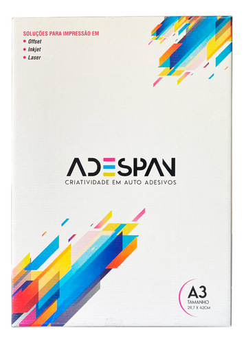 Vinil Adesivo Bopp Prata Laser A3 Prova D'água 100 Folhas Cor Prateado