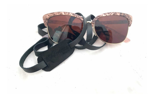 Imagen 2 de 3 de Strap De Cuero Para Lente Marca Amau Color Negro