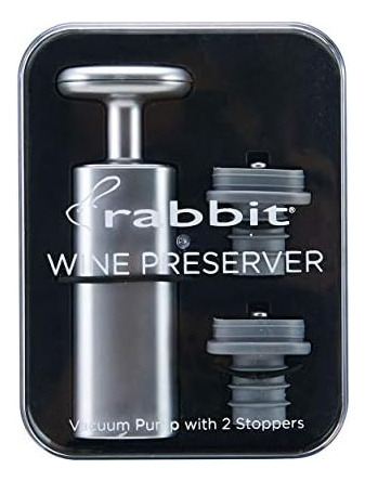 Conservador De Vino Rabbit Con Dos Tapones Al Vacío, Estánda