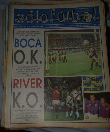 Revista Solo Futbol Boca O.k River K.o