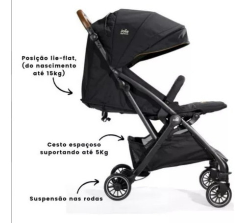Carrinho Parcel Eclipse + Bebe Conforto I-snug Shale - Joie