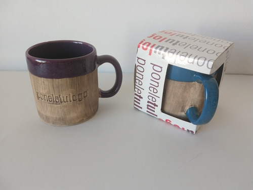Taza Artesanal Grabada Bajo Relieve Souvenir Ponele Tu Logo!