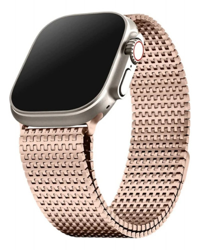 Correa Acero Para Apple Watch Milan Malla Rose 42/44/45/49mm