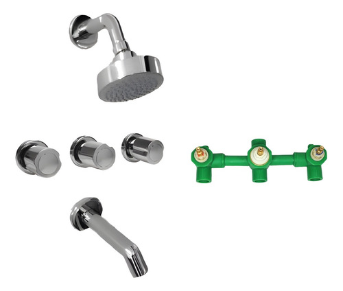 Grifería Ducha De Embutir 704111 Viva Nova Plus Hydros Cromo