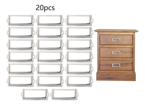 5 X 20x Portaetiquetas Portaetiquetas Marco De Metal Cajón