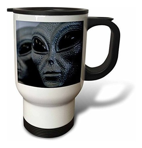 Vaso - 3drose Silver Alien Heads, Roswell, New Mexico, Stain
